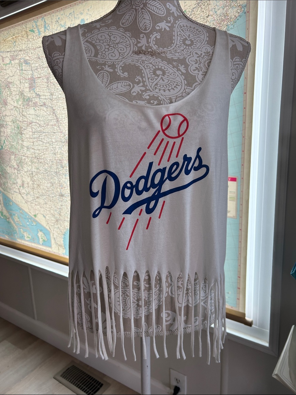 PINK Victoria's Secret White Tank with Red Script